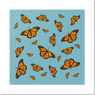 Monarch butterflies Posters and Art